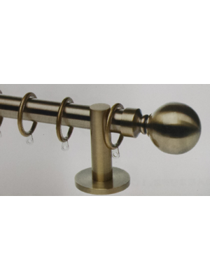 Curtain Rod Antique Brass Effect 29mm (complete set) - Select Size